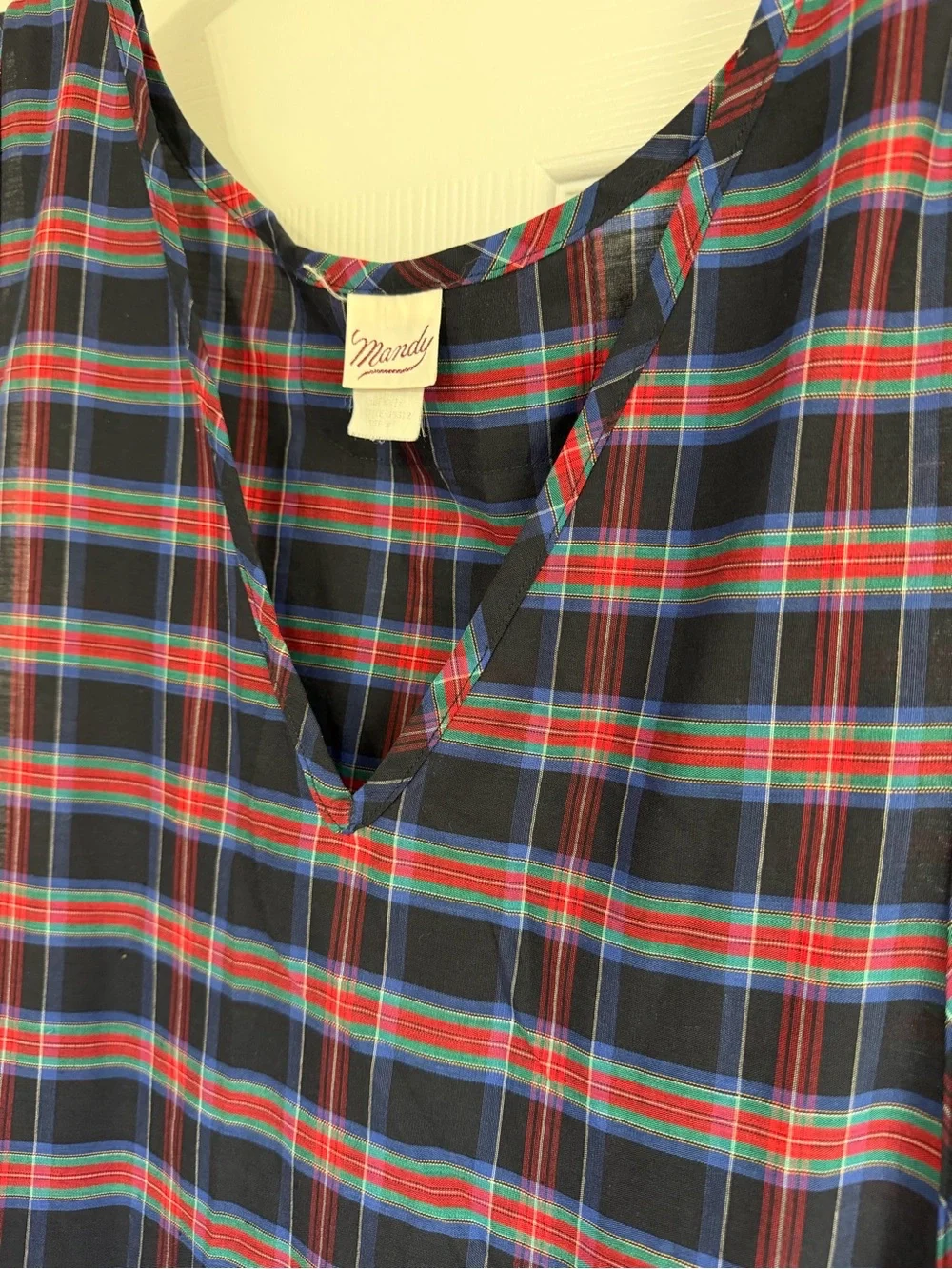 Vintage 90’s Mandy Plaid Maxi Dress Womens M dark academia Prairie Pinafore